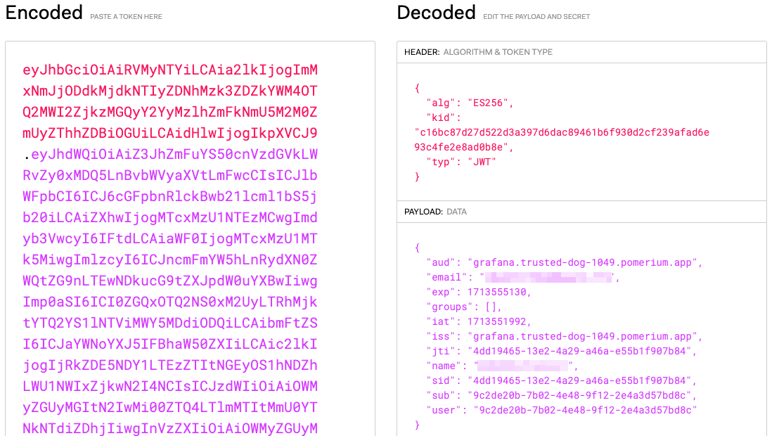 Decoding the user&#39;s JWT to use claims as policy context