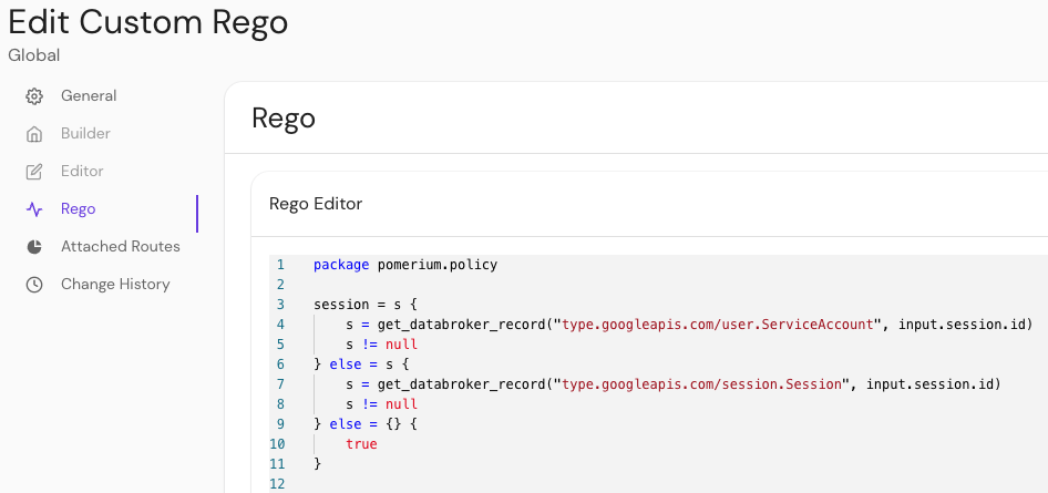 Apply Rego in Console editor